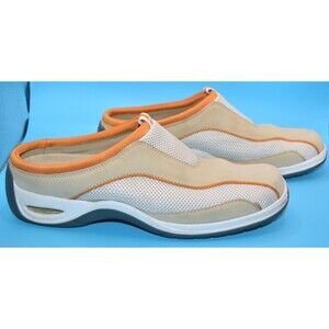 Cole Haan Women’s Comfort Slip-On Loafers Sz 7 Tan & Orange Leather Casual Shoes